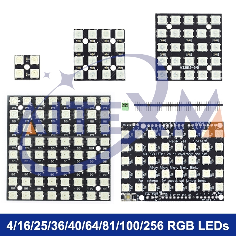 WS2812 Module 5050 RGB 4x4 8x8 - đánh giá và giá Rgb Led Matrix 8X8