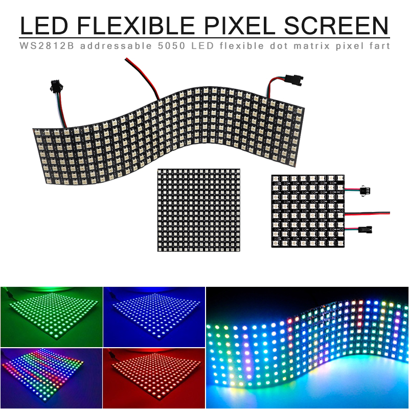LED Digital Pixels Screen WS28 - đánh giá và giá Rgb Led Matrix 8X8