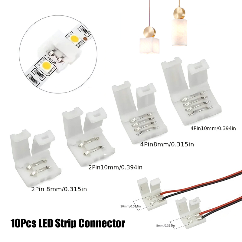 10Pcs LED Strip Connector 8MM  - đánh giá và giá Rgb Led Matrix 8X8