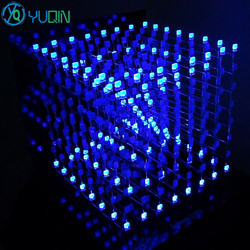 DIY 3D8 LED Cube Kit 8x8x8 wit - đánh giá và giá Rgb Led Matrix 8X8