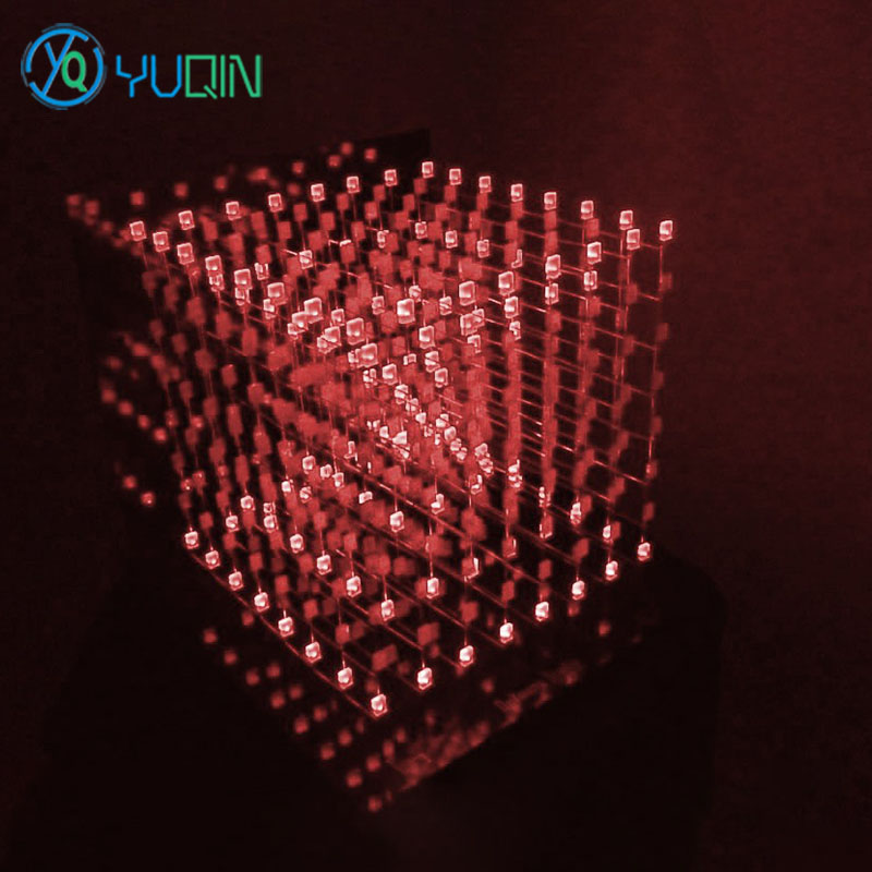 DIY 3D8 LED Cube Kit 8x8x8 wit - đánh giá và giá Rgb Led Matrix 8X8