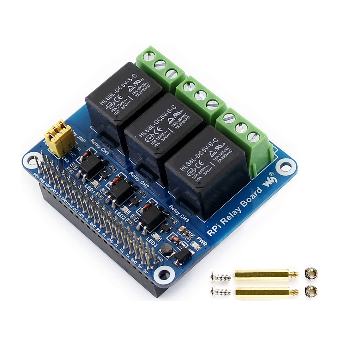 Waveshare 5V 3-Channel Relay M - đánh giá và giá Pi Zero W Board