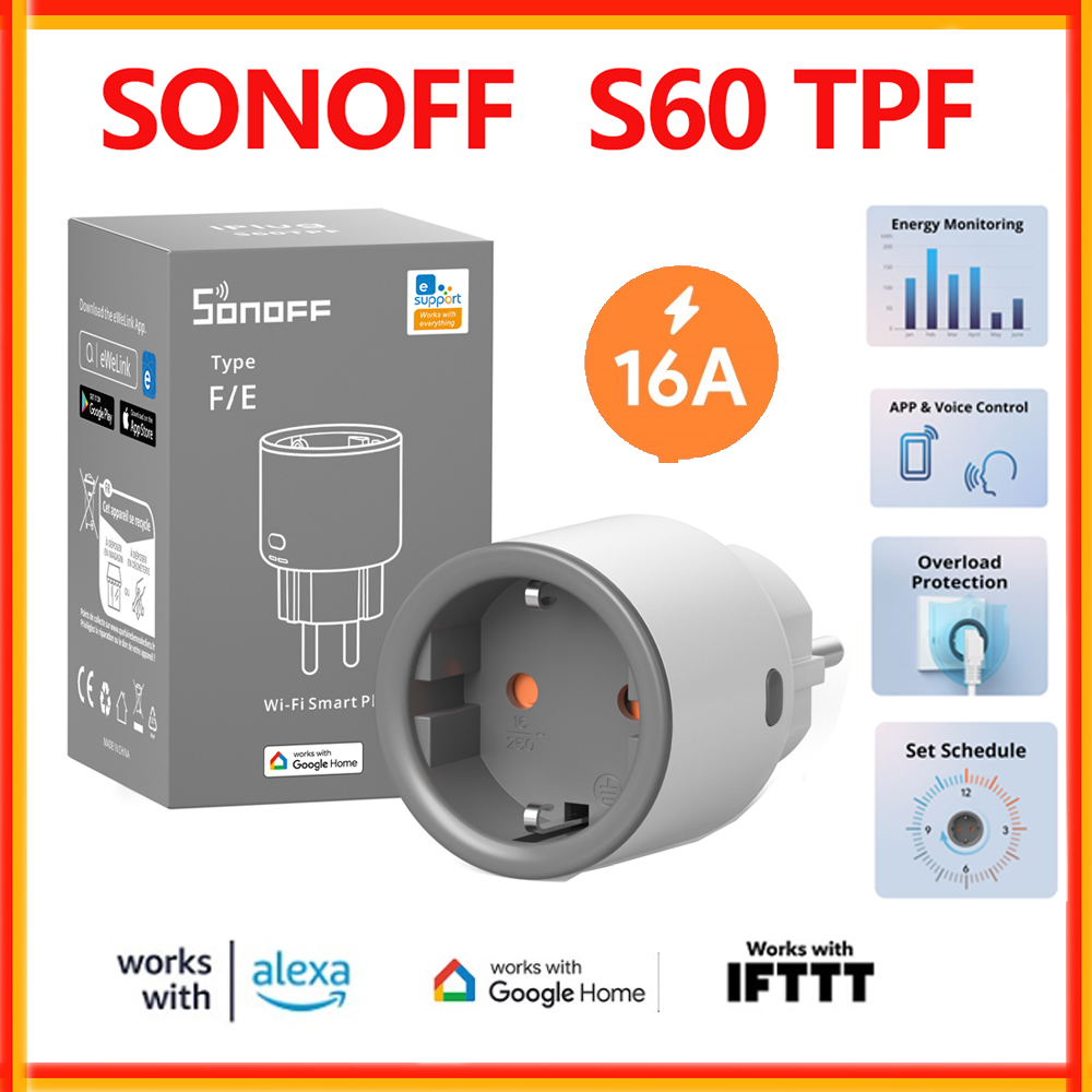 SONOFF S60 TPF EU Wifi Smart P - đánh giá và giá Sonoff Basic Switch