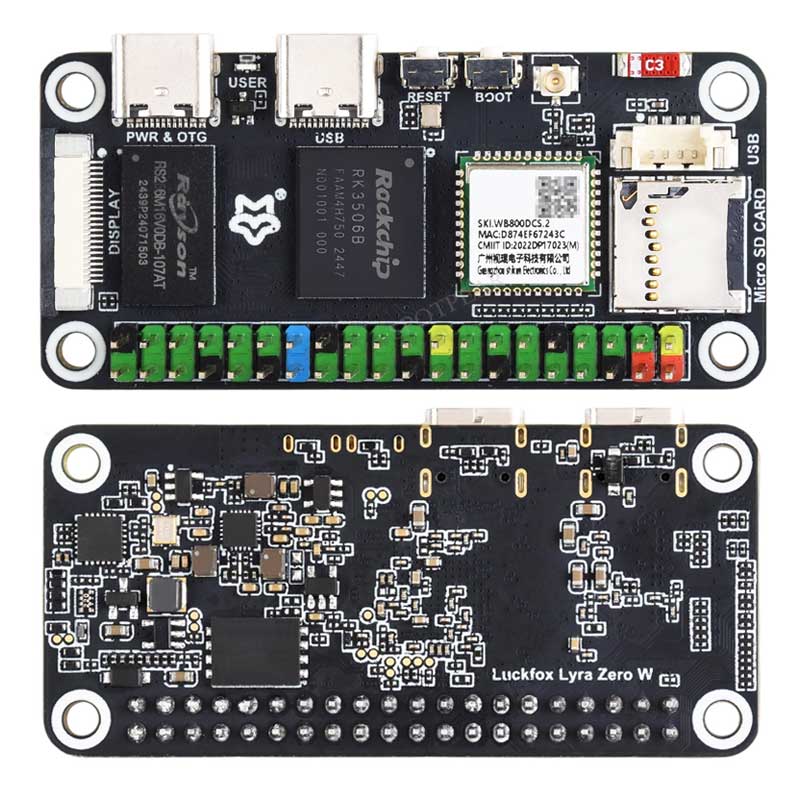 Luckfox Lyra Zero W RK3506B Ro - đánh giá và giá Pi Zero W Board