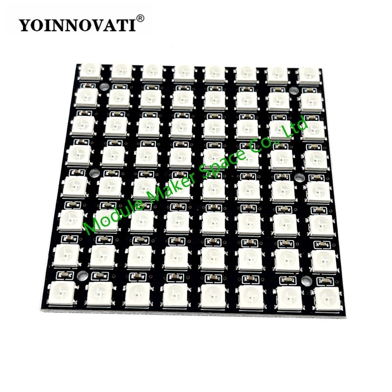 WS2812 LED 5050 RGB 8x8 LED Ma - đánh giá và giá Rgb Led Matrix 8X8