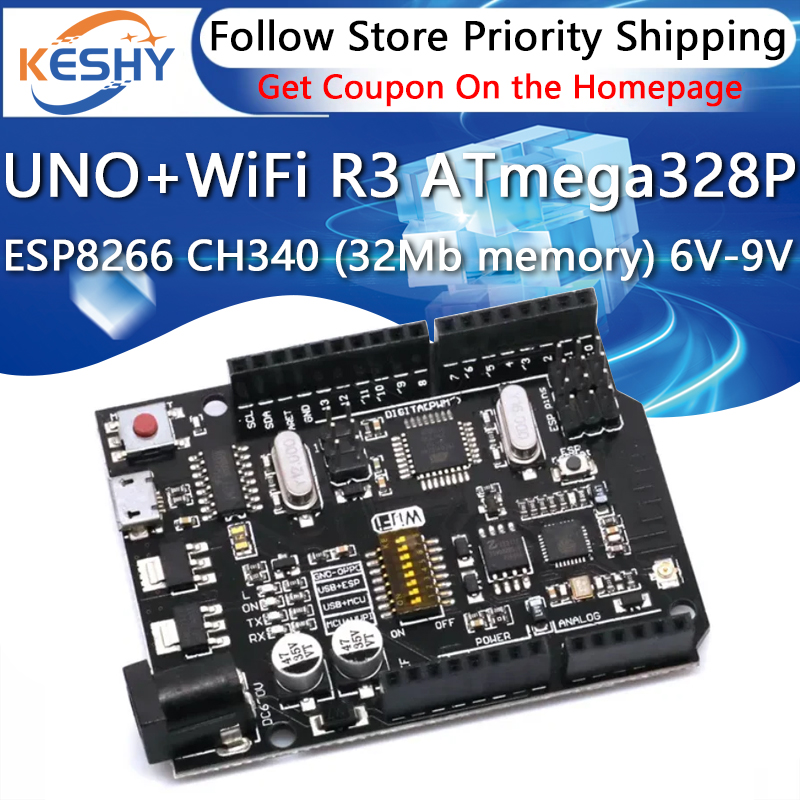 UNO+WiFi R3 ATmega328P+ESP8266 - đánh giá và giá Esp8266 Nodemcu Board